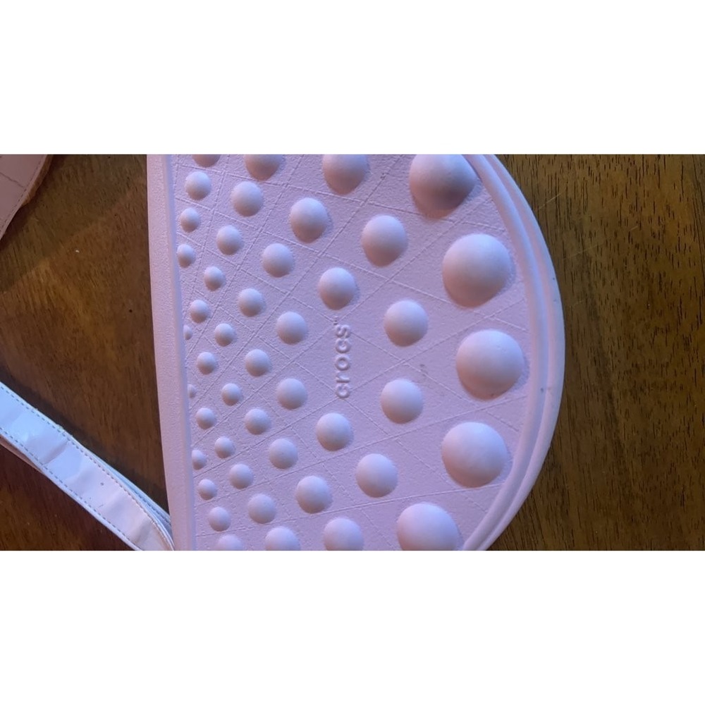 Crocs Pink Clutch Bag with Bubble Design